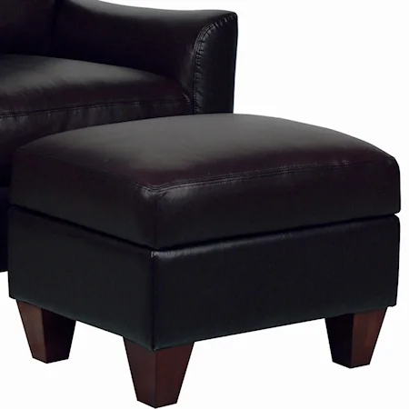 Leather Match Ottoman